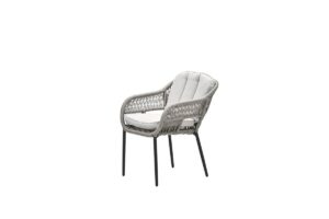 Pescara Stuhl carbon black / rope taupe / desert sand