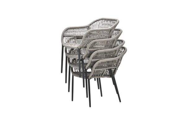 Pescara Stuhl carbon black / rope taupe / desert sand – Bild 6