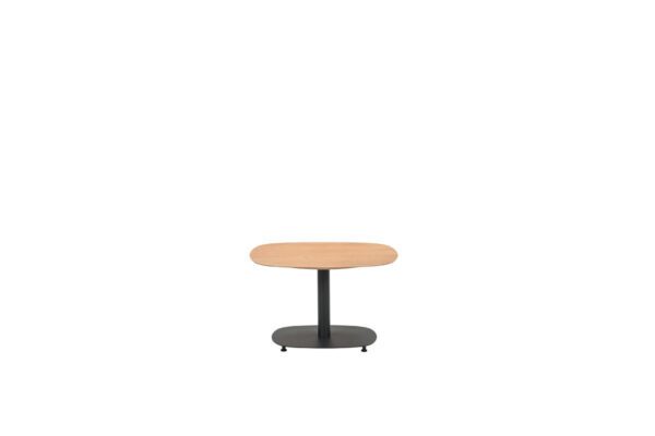 Leon Beistelltisch 70 x 70 x H43 cm carbon black / light teak look – Bild 2