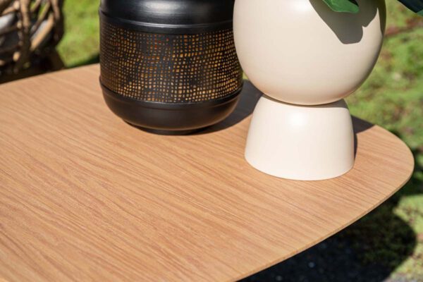 Leon Beistelltisch 70 x 70 x H43 cm carbon black / light teak look – Bild 4