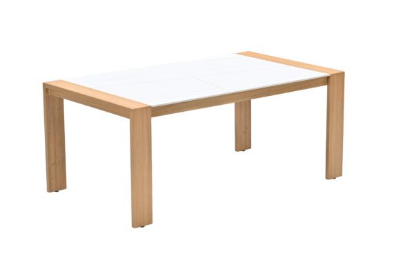 Austin Tisch 180 x 100 x H75 cm light teak look / centostone milano beige – Bild 5