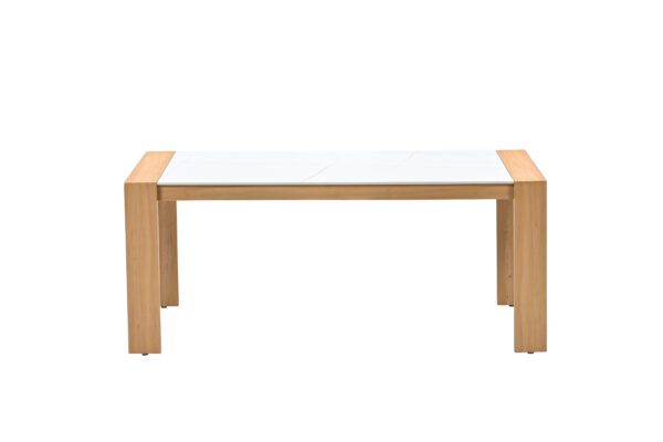 Austin Tisch 180 x 100 x H75 cm light teak look / centostone milano beige – Bild 6
