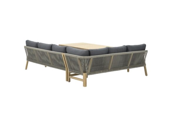 Santos Lounge acacia white wash / rope dark grey / mystic grey – Bild 4