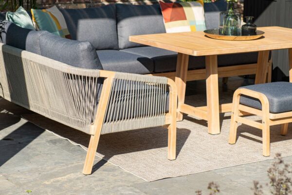 Santos Lounge acacia white wash / rope dark grey / mystic grey – Bild 6