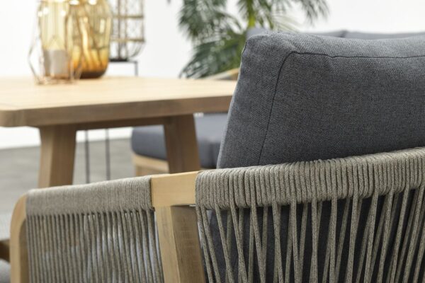 Santos Lounge acacia white wash / rope dark grey / mystic grey – Bild 9