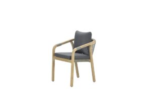 Santos Stuhl Akazie white wash / mystic grey