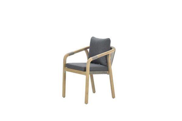 Santos Stuhl Akazie white wash / mystic grey