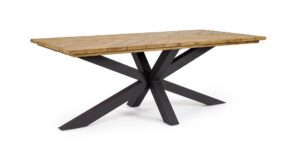 Palmdale Tisch 200 x 100 x H77 cm anthrazit / teak
