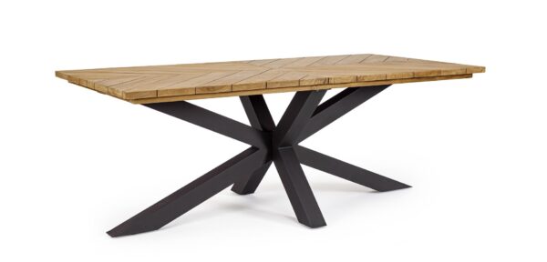 Palmdale Tisch 200 x 100 x H77 cm anthrazit / teak