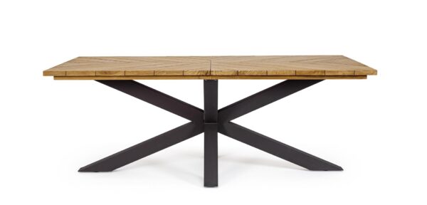 Palmdale Tisch 200 x 100 x H77 cm anthrazit / teak – Bild 3