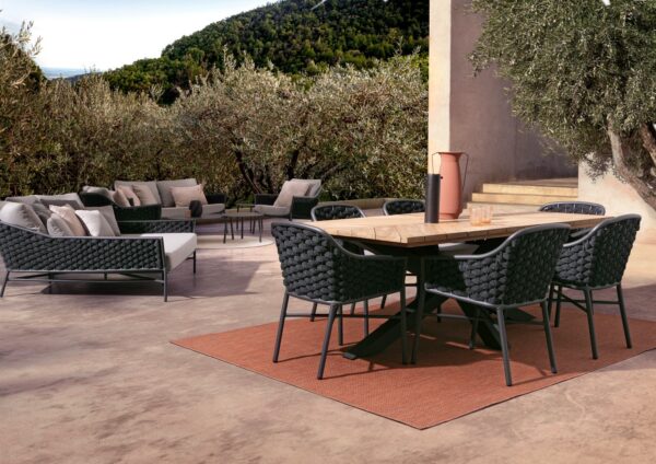 Palmdale Tisch 200 x 100 x H77 cm anthrazit / teak – Bild 7