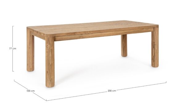 Maverick Tisch 200 x 100 x H77 cm teak – Bild 11