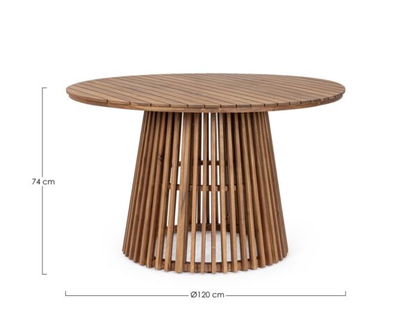 Rodano Tisch Ø 120 x H74 cm Akazie – Bild 7