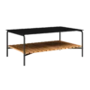 Patio Tisch 113 x 70 x 45cm anthrazit / teak