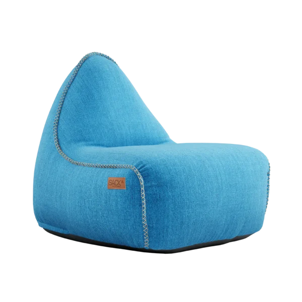 Cobana Lounge Chair und Pouf türkis – Bild 2