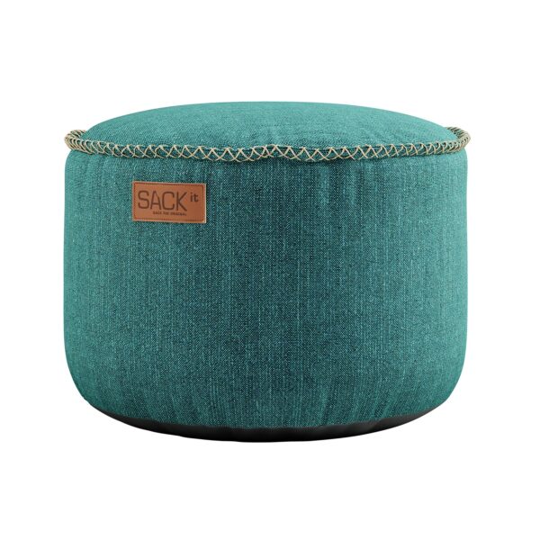 Cobana Lounge Chair und Pouf petrol melange – Bild 5
