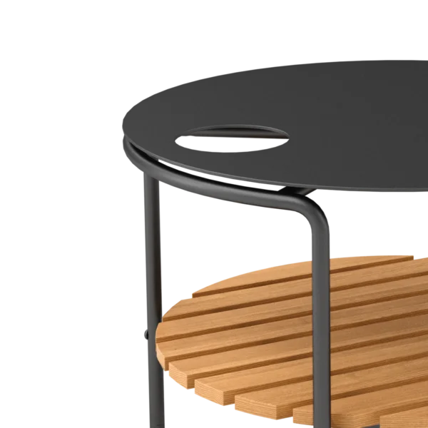Patio Tisch Ø 70 x 46.9 cm anthrazit / teak – Bild 2