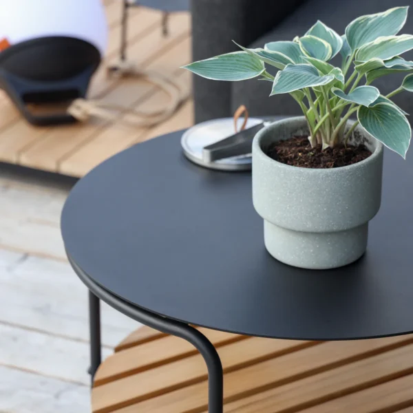 Patio Tisch Ø 70 x 46.9 cm anthrazit / teak – Bild 3