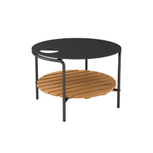 Patio Tisch Ø 70 x 46.9 cm anthrazit / teak