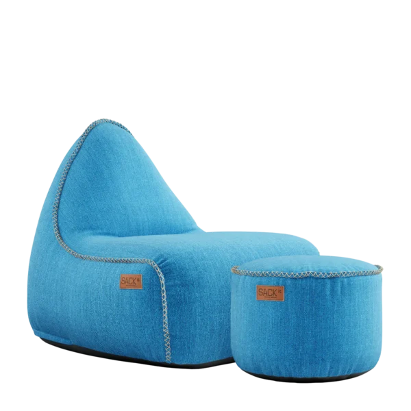 Cobana Lounge Chair und Pouf türkis