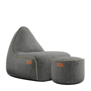 Cobana Lounge Chair und Pouf grey