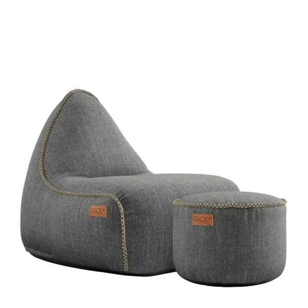 Cobana Lounge Chair und Pouf grey