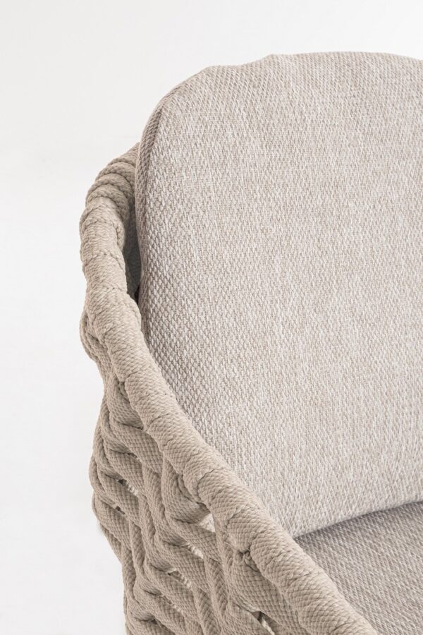 TAMIRES Stuhl teak / beige – Bild 4