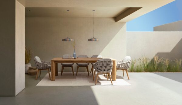 TAMIRES Stuhl teak / beige – Bild 9