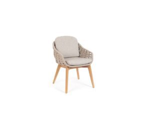 TAMIRES Stuhl teak / beige