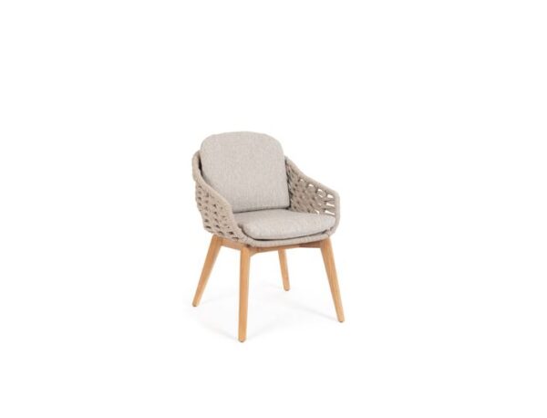 TAMIRES Stuhl teak / beige