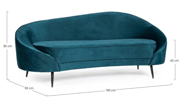 SERAPHIN 2-Sitzer Sofa petrol – Bild 10
