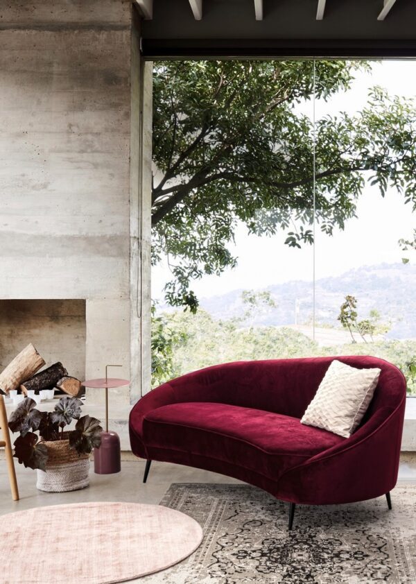 SERAPHIN 2-Sitzer Sofa weinrot – Bild 9