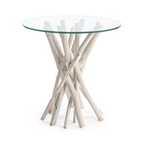 SAHEL Couchtisch Ø 40 x H51.5 cm weiß