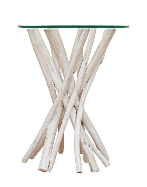 SAHEL Couchtisch Ø 40 x H51.5 cm weiß – Bild 3