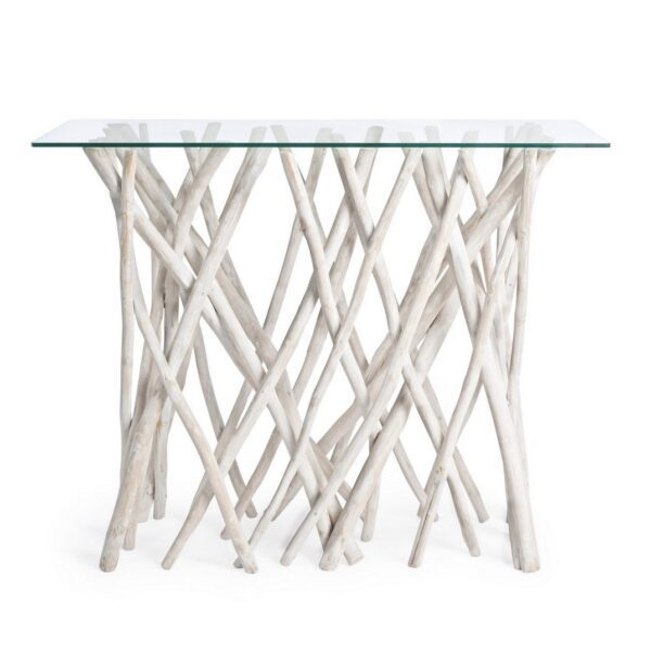 SAHEL Konsole 100 x 40 x H80 cm weiß – Bild 3