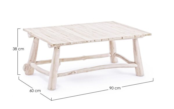 SAHEL Couchtisch 90 x 60 x H38 cm weiß – Bild 7