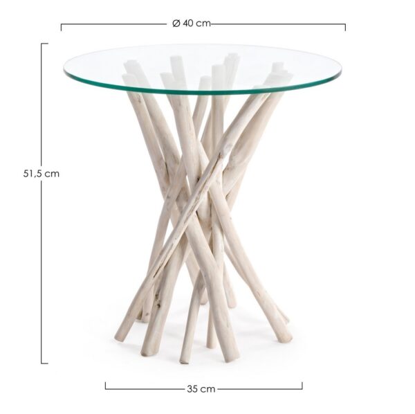 SAHEL Couchtisch Ø 40 x H51.5 cm weiß – Bild 6