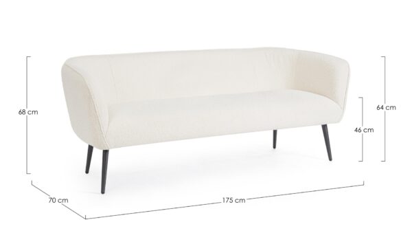 AVRIL 3-Sitzer Sofa weiß – Bild 7