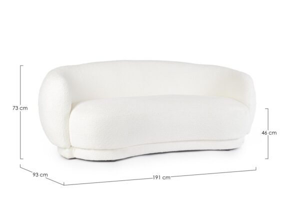 TECLA 2-Sitzer Sofa weiß – Bild 11