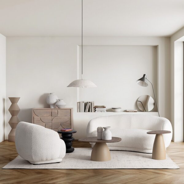 TECLA 2-Sitzer Sofa weiß – Bild 8
