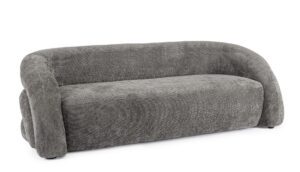 CLEMENCE 3-Sitzer Sofa dunkelgrau