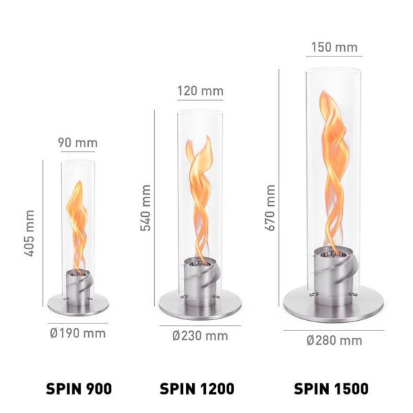 SPIN 900 Tischfeuer silber – Bild 3