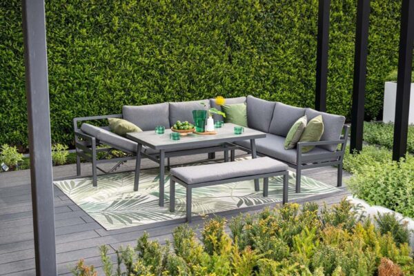 Corsica Lounge carbon black / mystic grey / grey slate look ceramic glass – Bild 6