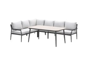 Barcelona Lounge carbon black / rope dark grey / valley sand