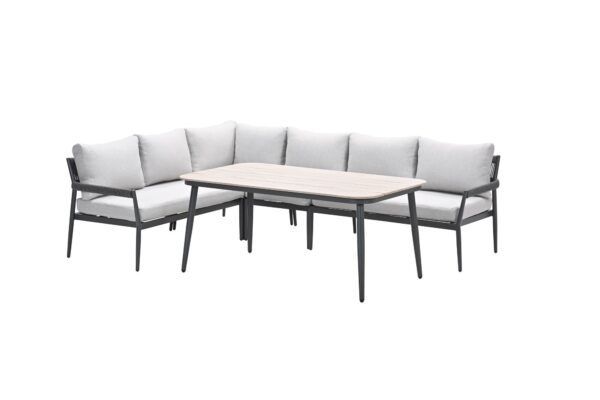 Barcelona Lounge carbon black / rope dark grey / valley sand