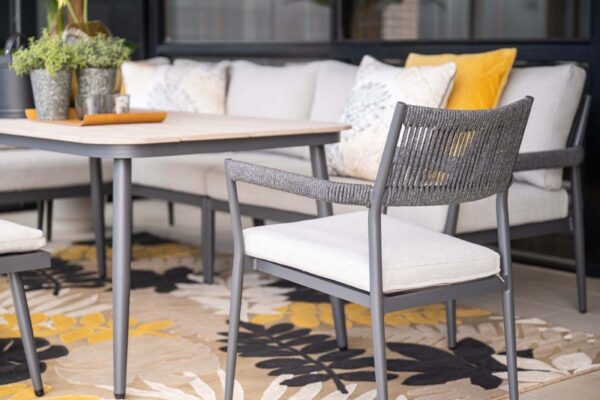 Barcelona Lounge carbon black / rope dark grey / valley sand – Bild 5