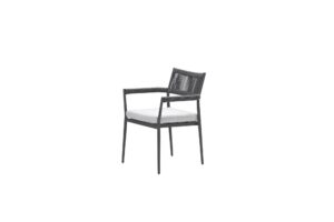 Barcelona Stuhl carbon black / rope dark grey / valley sand