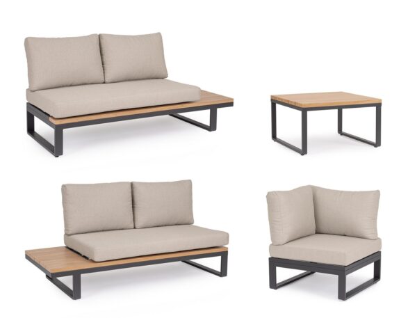 ZELMAR Lounge anthrazit / beige – Bild 3