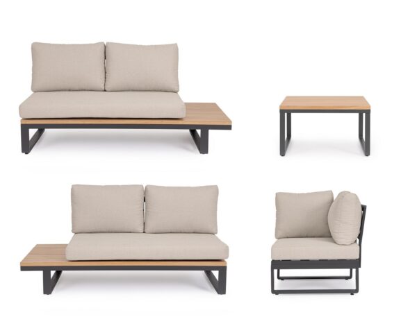 ZELMAR Lounge anthrazit / beige – Bild 4