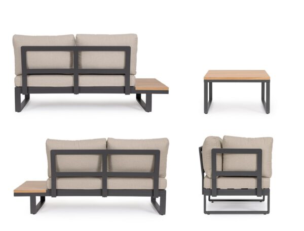 ZELMAR Lounge anthrazit / beige – Bild 5